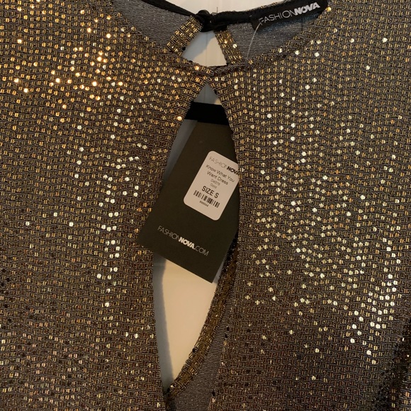 *GOLD* Fashion Nova Sequin Dress ✨ - Picture 2 of 8
